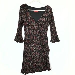 Alyn Paige | floral faux Wrap cocktail dress